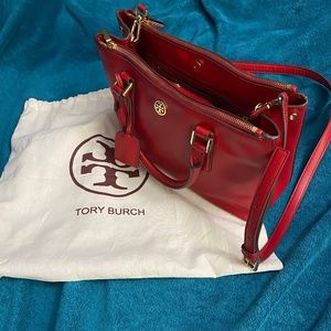 Tory Burch Robinson leather Double Zip tote